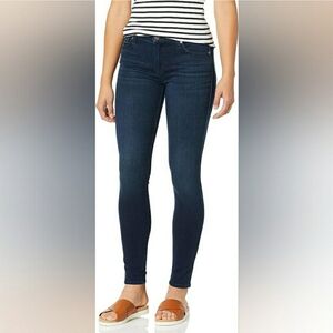 7 FOR ALL MANKIND Genevieve Jeans Skinny Mid Rise Ankle Blue Stretch Denim